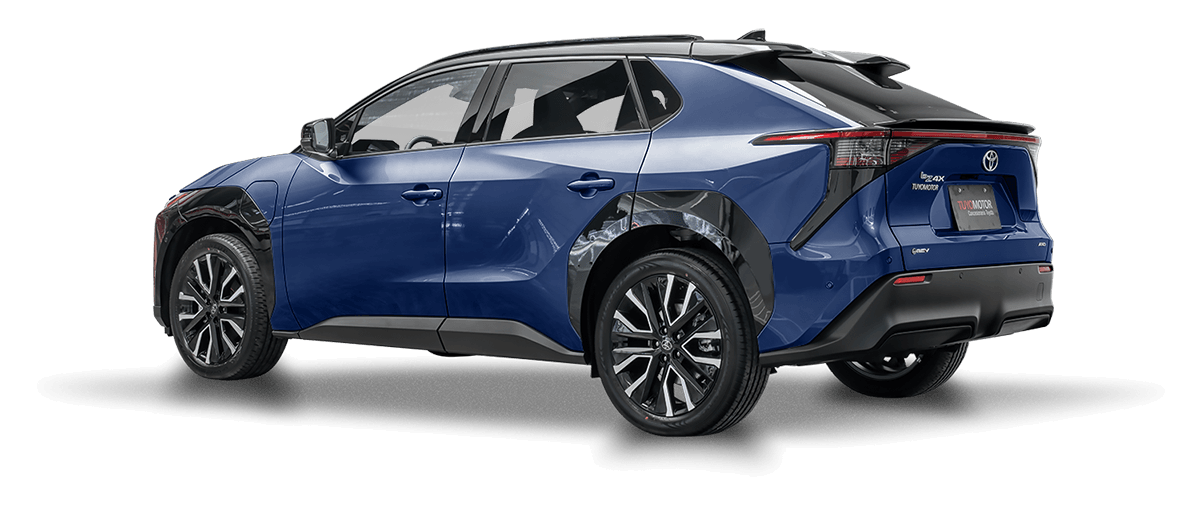BZ4X Diagonal posterior_Azul_metali
