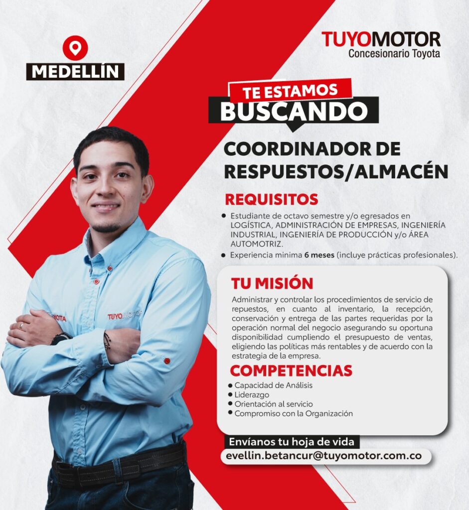 COORDINADOR DE REPUESTOS/ ALMACEN