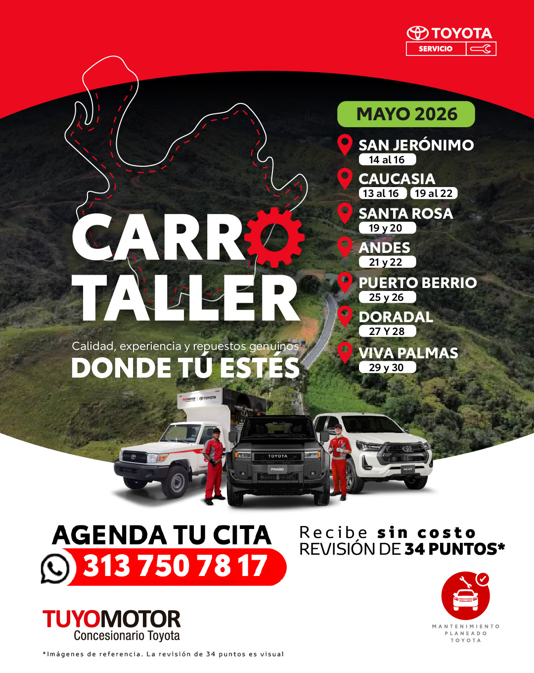 Carro taller mayo