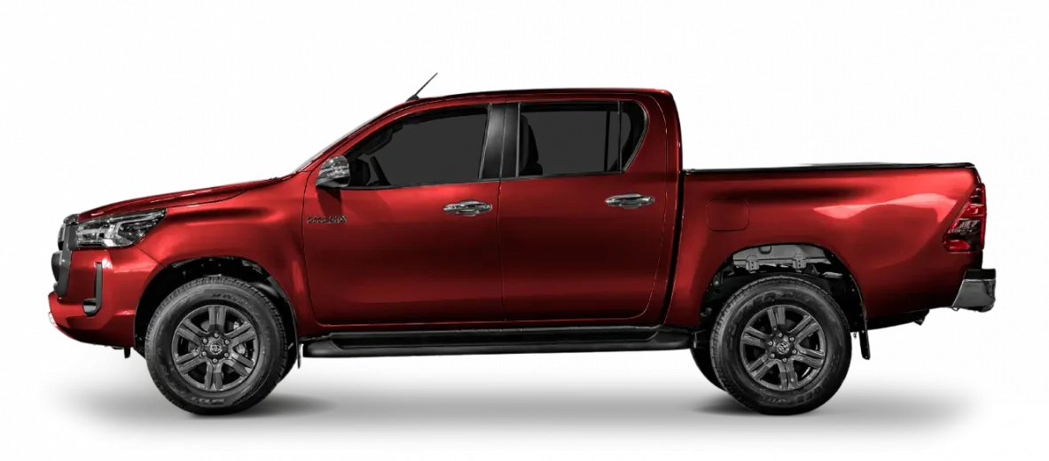 hilux rojo metalico l